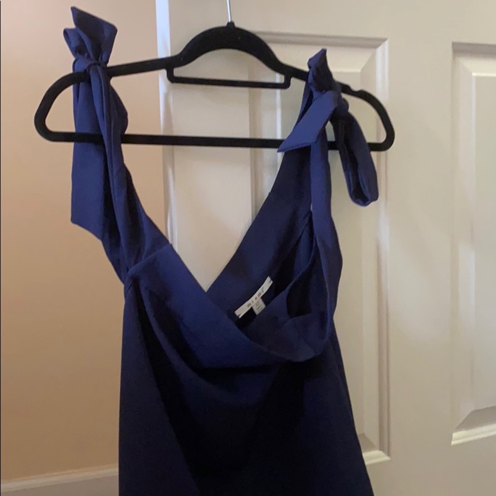 Francescas off the shoulder navy blue dress!
